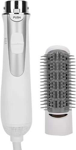Miniatura 9 de ZJchao Cepillo secador de pelo 2 en 1, Ventilador de cepillo de aire caliente antiencrespamiento de iones negativos, Peine eléctrico profesional