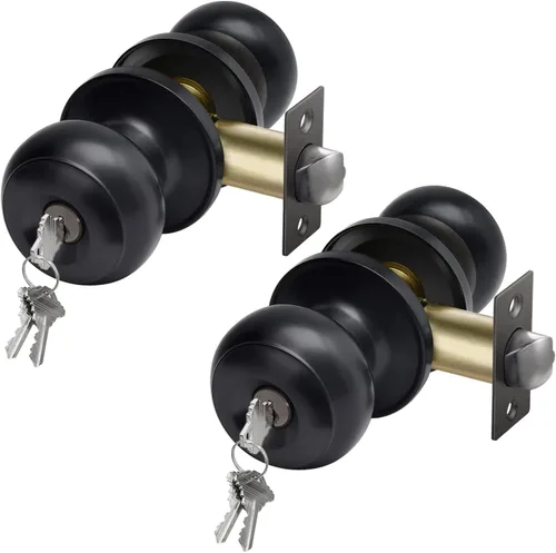 Miniatura 11 de CML Hardware Juego de pomos de puerta de entrada con llave, cerradura de puerta de entrada en acero inoxidable sólido para exterior e