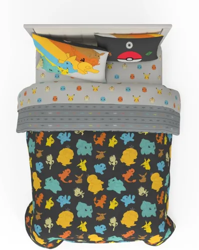 Miniatura 14 de Franco - Juego de ropa de cama para niños, edredón y sábanas supersuaves con funda de almohada, 5 piezas, tamaño individual, Jurassic World, 6A1348