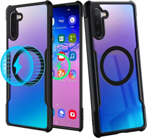 Miniatura 20 de Funda magnética para Samsung Galaxy Note 10 Plus/Note 10+ (6.8 pulgadas) [compatible con Magsafe] parachoques de TPU suave + parte trasera Negro