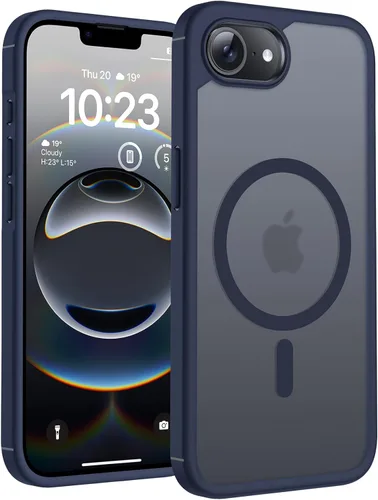 Miniatura 119 de TOCOL Funda magnética 3 en 1 para iPhone 14 Pro, mejorada [protección completa de cámara] con 2 protectores de pantalla, funda de grado militar Azul