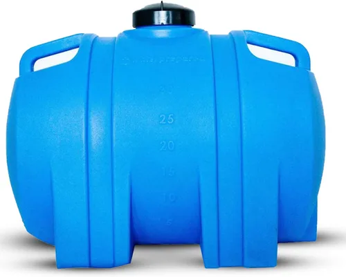 Miniatura 4 de WaterPrepared Tanque de Agua Portátil, Mango de Plástico y Espita de Manguera, 35 Galones, Azul - Dispensador de Bebidas e Hidratación de Servicio