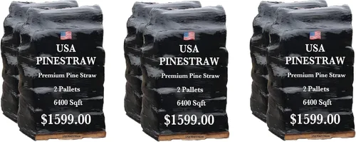 Miniatura 15 de Long Needle Pine Straw Mulch – Cobertura de 3200 pies cuadrados, 1 juego – Paja de pino cosechada en Estados Unidos de primera calidad