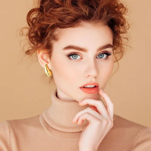 Miniatura 2 de Gold Earrings for Women Girls,14K Gold Plated Lightweight Gold Hoop Earrings Hypoallergenic Earrings for Women Trendy Fashion Jewelry Gifts