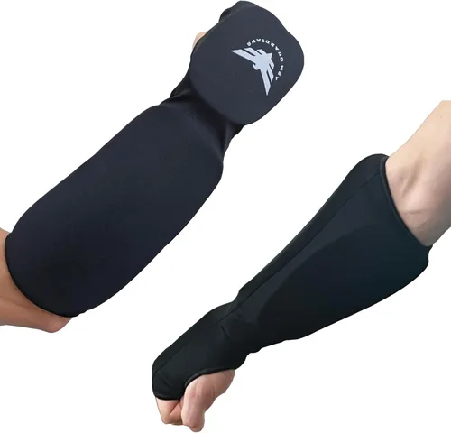Mangas acolchadas para los brazos con almohadillas superiores e inferiores para protección de manos y antebrazos, par