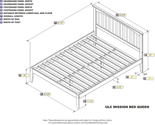 Miniatura 3 de AFI, Mission Queen - Cama plataforma color espresso