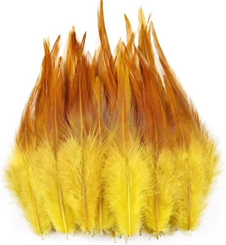 Miniatura 18 de Plumas para manualidades, 240 piezas de 5-7 pulgadas de color azul agua, plumas de gallo Saddle Hackle, plumas a granel para bodas, fiestas en casa
