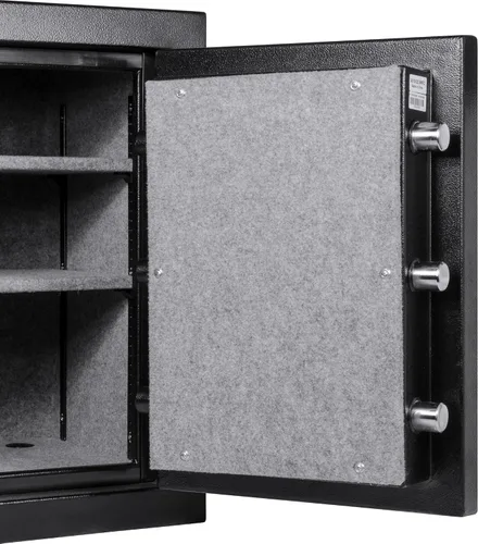 Miniatura 5 de Barska Caja fuerte ignífuga de 3.51 pies cúbicos: bóveda de bloqueo digital con PIN con clasificación de fuego de 30 minutos a 1400 °F, 3 cerrojos