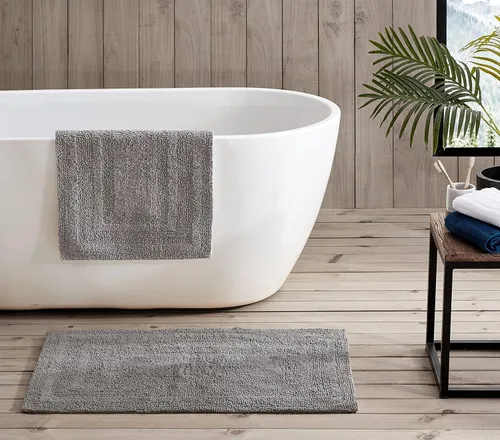 Miniatura 19 de Eddie Bauer - Alfombra de baño, alfombra de baño 100% algodón suave de felpa, altamente absorbente, de secado rápido y antideslizante