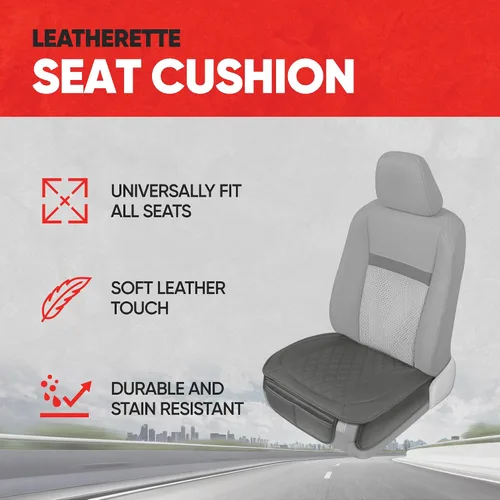 Miniatura 5 de Motor Trend Funda para Asiento Trasero - Funda de Asiento Trasero de Cuero Sintético Beige con Costuras en Diamante para Coches, Camiones, SUV