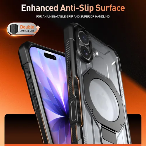 Miniatura 7 de Funda Poetic Spartan con soporte de anillo para iPhone 17, [Botón de control de cámara][Compatible con Magsafe], funda protectora de cuerpo