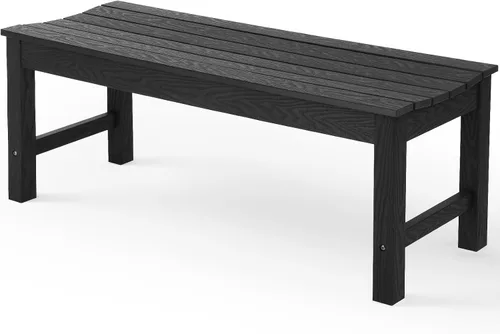 Miniatura 20 de Stoog Banco de Exterior para 2 Personas para Todo Clima, Capacidad de 800 libras Banco de Jardín de Plástico HIPS para Patio, Patio Trasero, Porche