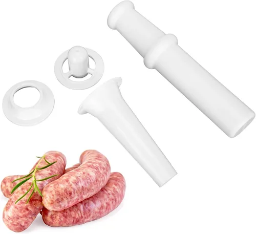 Miniatura 6 de Accesorio para molinillo de alimentos para batidoras de pie de cocina con empujador universal de alimentos + boquilla de relleno de salchichas +