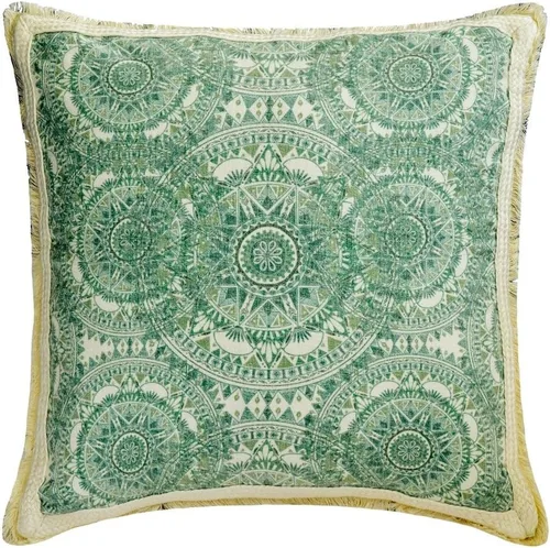 Miniatura 31 de The HomeCentric Fundas de almohada decorativas con bordes de 12 x 12 pulgadas Funda de cojín de seda de arte moderno Fundas de almohada verdes