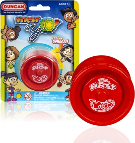 Duncan Toys First Yo! - Mejor Yo-Yo Responsivo para Principiantes, Niños, Juguetes de Yo-Yo - Rojo/Amarillo