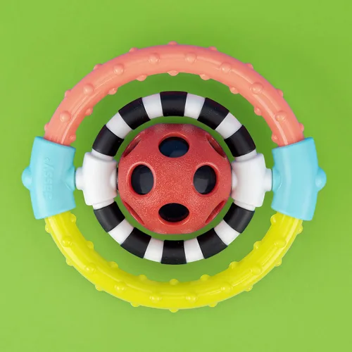 Miniatura 6 de Sassy Anillo flexible giratorio y masticable con giradores de doble acción, para mayores de 0 meses