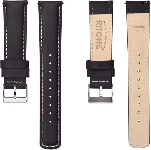 Miniatura 5 de Ritche - Correa de reloj de cuero de liberación rápida, 18, 19, 20, 21, 22, 23 y 24mm