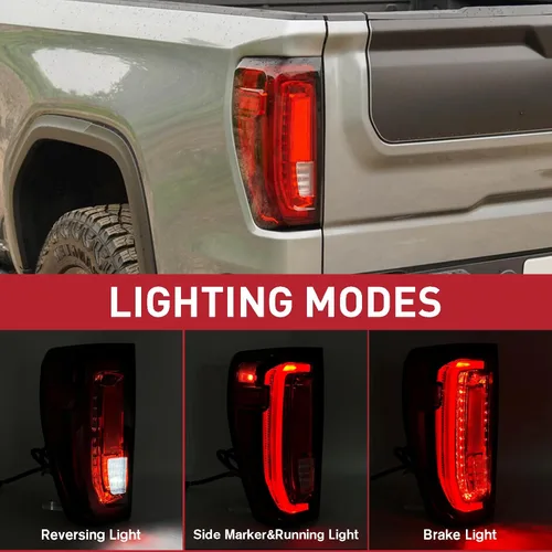 Miniatura 3 de Conjunto de Lámpara Trasera Tipo LED Compatible con GMC Sierra 1500/2500 HD/3500 HD 2019-2023 (solo con modelos de Luz Trasera LED de Fábrica) Lado