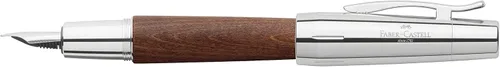 Miniatura 5 de Faber-Castell e-motion Pluma estilográfica, Madera y Cromo Marrón - Extra Fina Madera de pera marrón