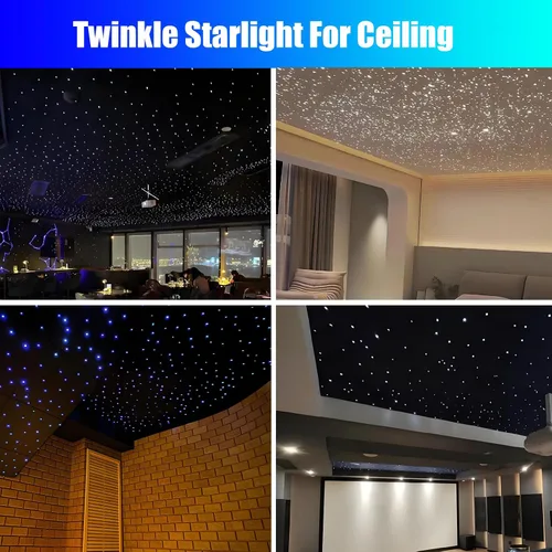 Miniatura 7 de Car Home Starlight Headliner Star - Kit de luces de techo parpadeantes y activadas por sonido, 200 unidades, 0.03 pulgadas x 9.8 pies, RGBW 16 W