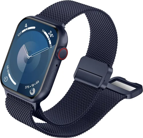 Miniatura 16 de QOKNUL Compatible con correas de Apple Watch de 1.929 in, 1.811 in, 1.772 in, 1.732 in, 1.654 in, 1.614 in, 1.575 in, 1.496 in, correa de malla