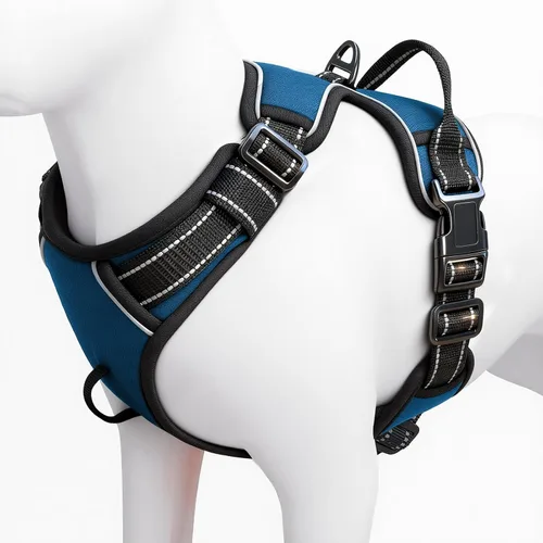Miniatura 24 de Arnés para perro sin tirones, chaleco reflectante ajustable y acolchado para mascotas con asa de fácil control, fácil de llevar con nudo elegante