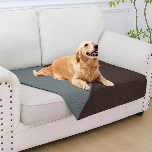 Miniatura 11 de hyha Manta impermeable para perro, manta suave para cama de perro, manta para mascotas, funda de sofá impermeable lavable para perros, fundas Gris