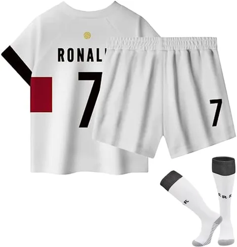 Camiseta de fútbol para niños y niñas 2022 Legend Portugal para la Copa Mundial + pantalones cortos #7 Ronal'do Football Team Sports