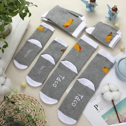 Miniatura 4 de Jiuguva Juego de 4 pares de calcetines a juego para papá y bebé, trajes a juego para papá e hijo, regalos de Navidad, regalos para papá por primera