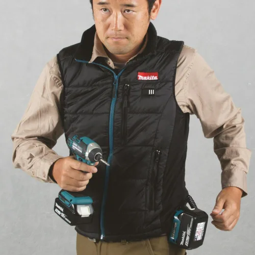Miniatura 5 de Makita DCV200ZL LXT Chaleco calefaccionado, inalámbrico, con batería de ion litio, de 18 voltios, color negro.