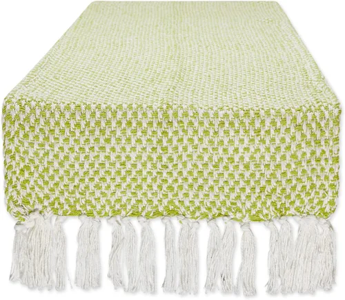 Miniatura 18 de DII Woven Basics Collection Camino de mesa de punto 100% algodón, 15"x108", Stone Piedra