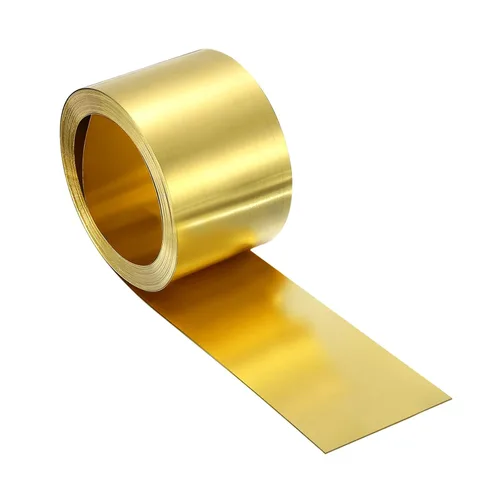Miniatura 91 de uxcell Rollo de lámina de latón, 40 x 2 x 0.016 pulgadas, rollo de lámina de latón intermitente de metal para manualidades, reparaciones
