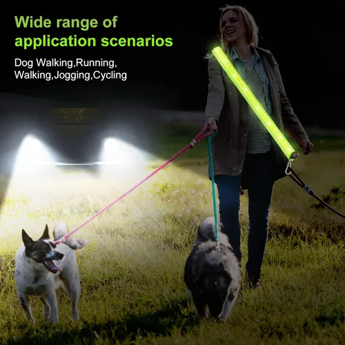 Miniatura 7 de Aucuu Brazalete LED Recargable (Paquete de 2), Equipo Reflectante de Alta Visibilidad para Correr, Luces para Corredores, Brazaletes Luminosos