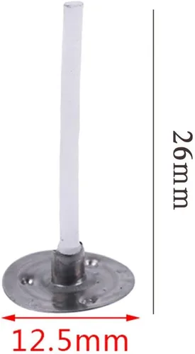 Miniatura 2 de 100 mechas de té de bajo humo, pestañas de mecha preenceradas de 1 pulgada para fabricación de velas de cera de soja, algodón puro, sin humo