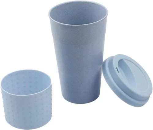 Miniatura 16 de Taza de café sellada con paja de trigo, taza de plástico portátil creativa, taza de alimentos de alto valor que acompaña a beber 16.9 fl oz/17 oz