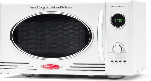 Miniatura 15 de Nostalgia Horno microondas retro compacto para encimera, 0.7 pies cúbicos, 700 vatios con pantalla digital LED, bloqueo para niños, interior fácil