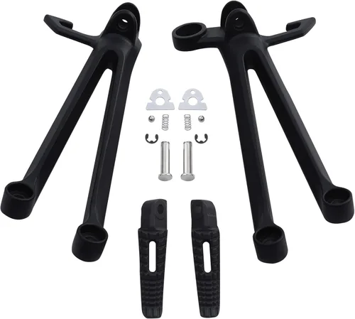 TCT-MOTORPARTS Estriberas de pie del pasajero trasero para Suzuki GSXR1000 GSX-R1000 2005-2006 Negro arena
