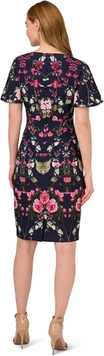 Miniatura 2 de Adrianna Papell Vestido de crepé floral estampado para mujer