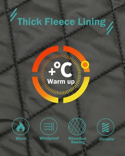 Miniatura 4 de CuteBone - Abrigo de invierno para perros, chaleco reversible impermeable y resistente al viento, chaqueta gruesa ajustable para clima frío