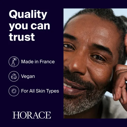 Miniatura 5 de HORACE Fluido de brillo saludable para hombres – Crema líquida teñida – Sombra universal para todo tipo de piel – 97% ingredientes naturales – Sin