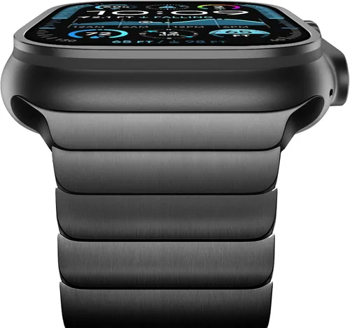 NewWays - Pulsera de eslabones de titanio y acero inoxidable para Apple Watch Band Ultra 3 2 1 Band 49mm Series11 10 46mm 42mm 45mm 44mm 41mm 40mm