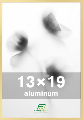 Miniatura 34 de FrameWorks Marcos para póster de aluminio cepillado de 12 x 18 pulgadas, diseño moderno de metal cepillado con plexiglás inastillable, perfecto