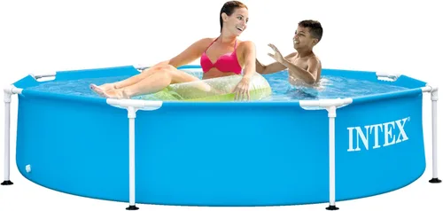 Miniatura 12 de Intex 28200EH - Piscina redonda de 10 pies x 30 pulgadas para 4 personas, marco de metal para exteriores, sobre el suelo, con fácil instalación
