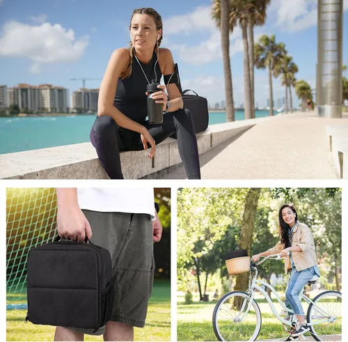 Miniatura 4 de BAIGIO Bolsa de inserción para cámara, funda interior de alta capacidad, a prueba de golpes y resistente al agua, bolsa interior para cámara DSLR
