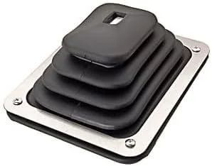 JEGS Bota y placa de cambio | El tamaño total es de 5-1/4 x 6-7/16 pulgadas | Bota de goma duradera de alta calidad | Incluye bota, anillo de