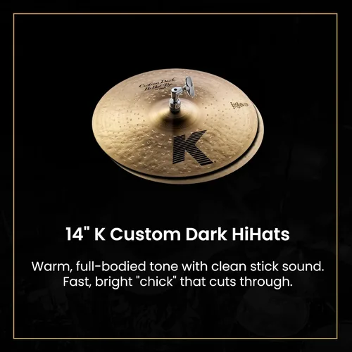 Miniatura 3 de Avedis Zildjian Company K Custom Dark - Paquete de platillos (4 piezas)