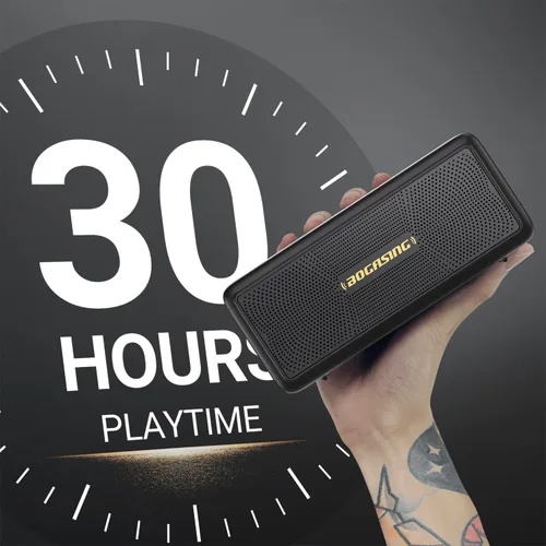Miniatura 4 de BOGASING Altavoces Bluetooth, altavoz inalámbrico portátil M5 con sonido estéreo fuerte de 40 W y graves intensos, tiempo de reproducción de 30