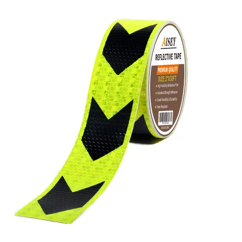 AISEY Cinta reflectante impermeable para exteriores, cinta de visibilidad, cinta adhesiva de advertencia de peligro de visibilidad, señales de