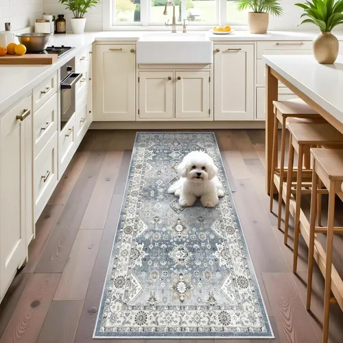 Miniatura 68 de HY HAO YUN LAI Alfombras antideslizantes para pasillos, alfombra lavable para pasillo, alfombra larga ultra suave para cocina, alfombras de acento