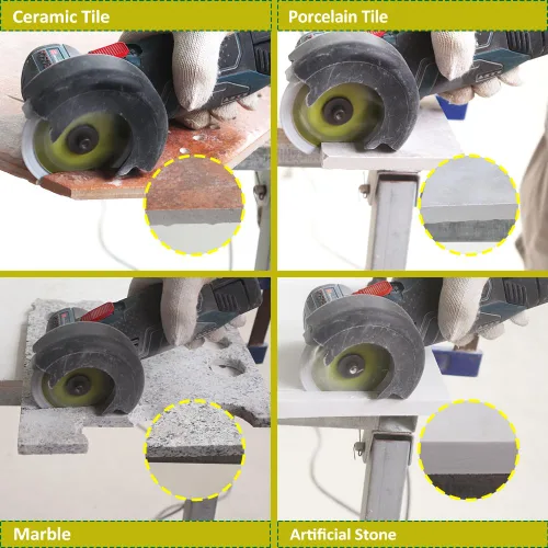Miniatura 3 de Hoja de sierra para azulejos de diamante de 3 pulgadas (2.953 in), 4 piezas de cortadores de disco de malla para baldosas de cerámica, porcelana